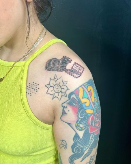Computer Capybara Tattoo