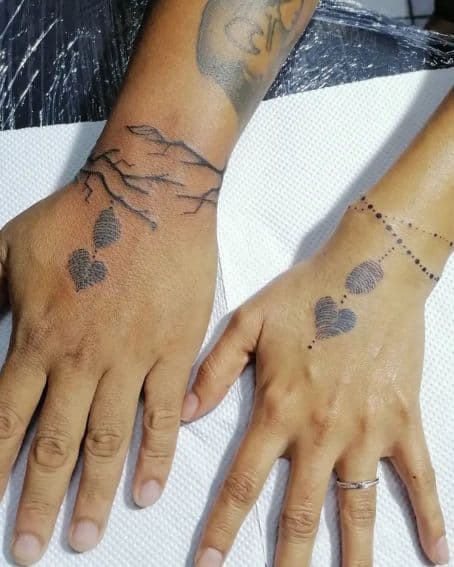 Couple of Fingerprint Tattoo Ideas
