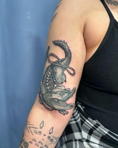 Cowboy Gator Tattoo