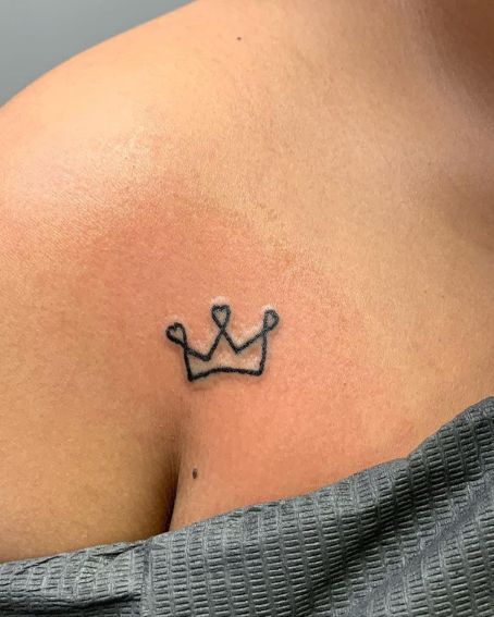 Crown Tattoo on Below The Shoulder