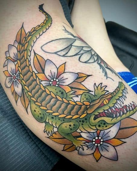 Custom-Designed Gator Tattoo