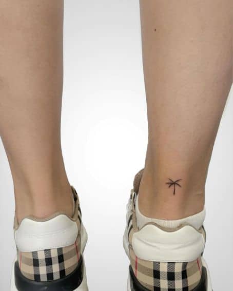 Cute Tiny Palm Tree Tattoo Design