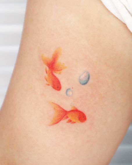 Dancing Pair Fish Tattoo