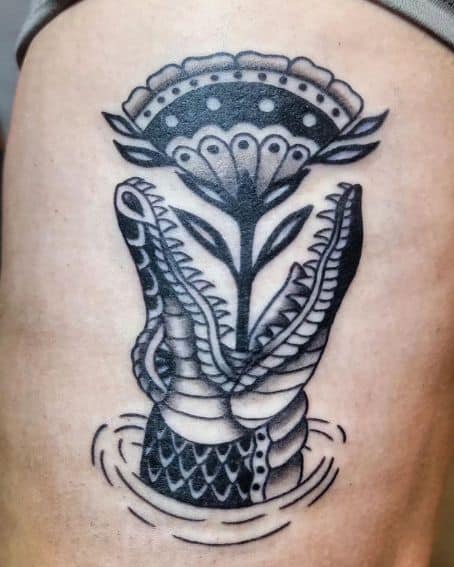 Dark Ink Gator Tattoo