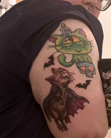 Dracula Capybara Tattoo
