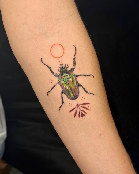 Egyptian Insect Beetle Tattoo