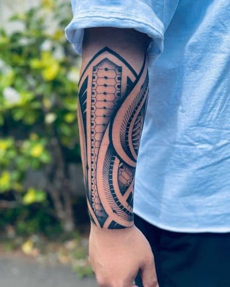 Filipino and Polynesian Inspired Sleeve Tattoo