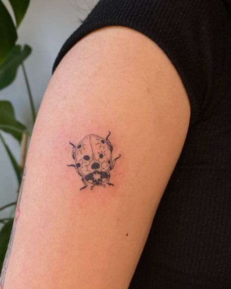 Fineline Beetle Tattoo