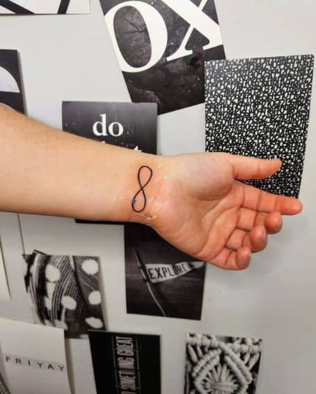 Fineline Infinity Tattoo on Wrist