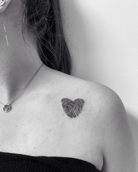 Fingerprint Shoulder Tattoo Design