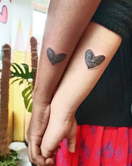 Fingerprint Tattoo Design for Couples