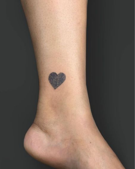 Fingerprint Tattoo on Ankle