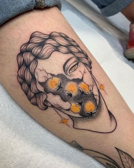 Firefly Tattoo with Woman Face