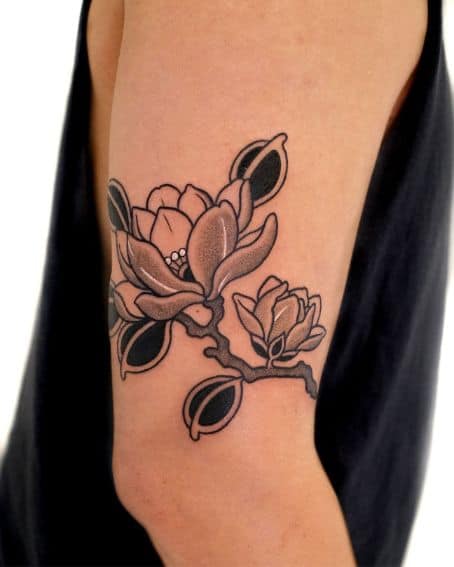 Friendship Magnolia Flower Tattoo