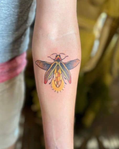 Gemstone Firefly Tattoo Design