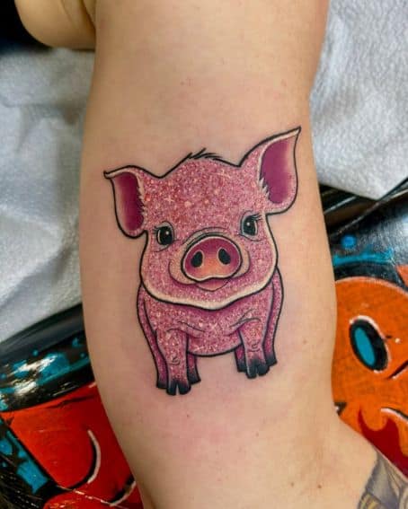 Glittering Pig Tattoos