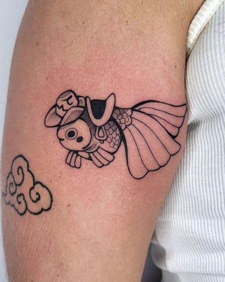 Goldfish Cowboy Tattoo