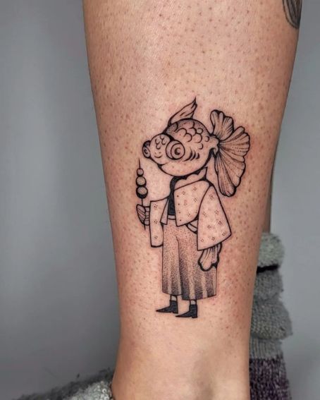 Goldfish Head Tattoo