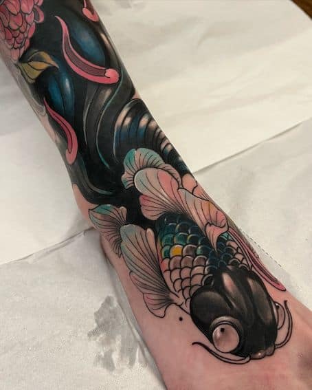 Goldfish Tattoo on Foot