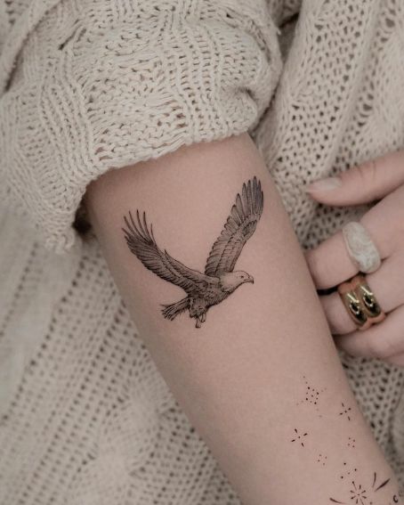 Hawk Eagle Tattoo on Arm