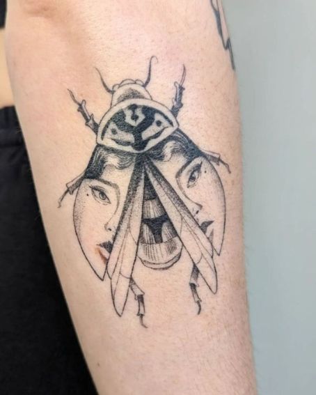 Healed Woman Ladybug Tattoo