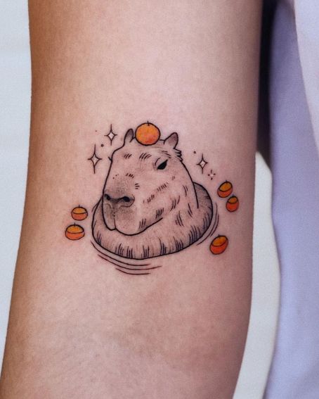 Illustrative Capybara Tattoo