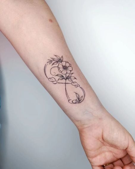 Infinity Flower Tattoo