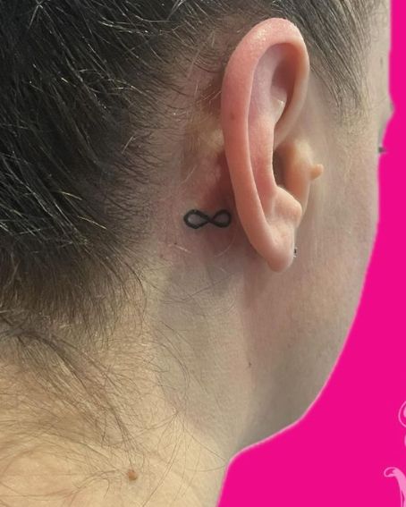 Infinity Tattoo Behind The Ear