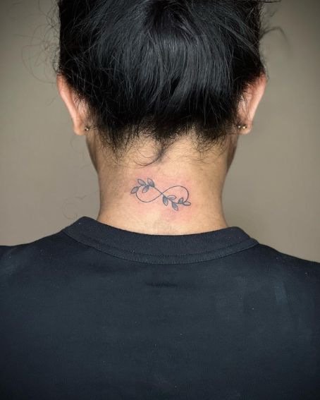 Infinity Tattoo on Back Neck