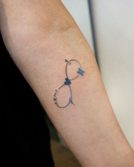 Infinity Tattoo Showing Army Love