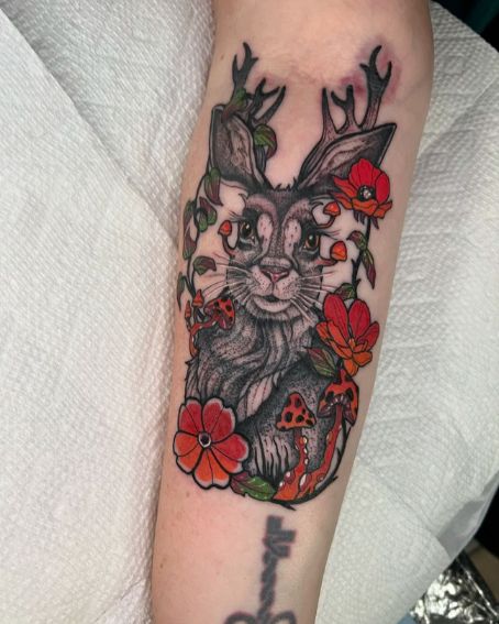 Jackalope Baby Tattoo