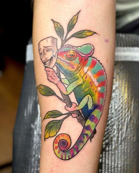 Karma Chameleon Tattoo Design