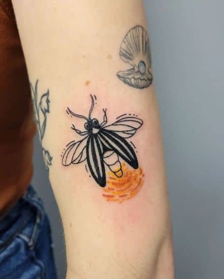 Lil Firefly Tattoo with Glowing Behind