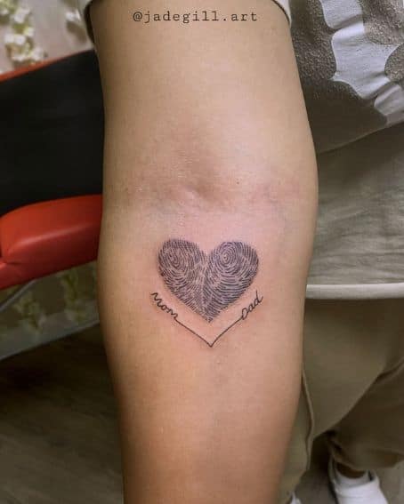 Line Work Fingerprint Tattoo Design