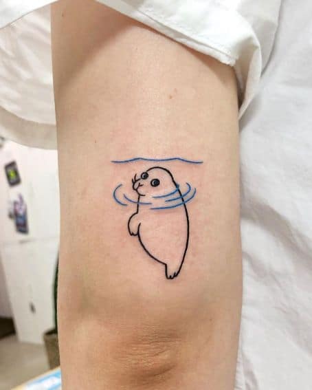 Line Work Seal On Back of The Arm
