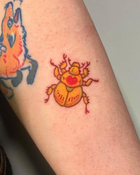 Little Christmas Beetle Tattoo