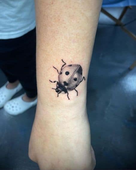 Little Cool Ladybug Tattoo on Wrist