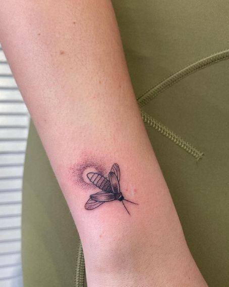 Little Firefly Tattoo on Wrist