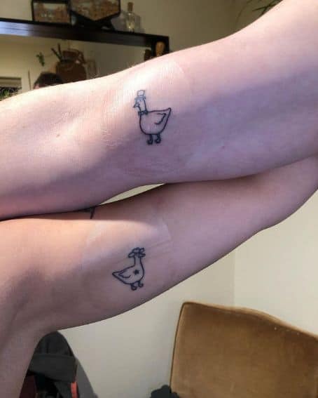 Matching Duck Tattoos