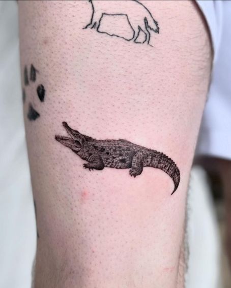 Micro Gator Tattoo