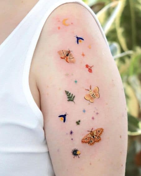 Midnight Creatures Fireflies Tattoo