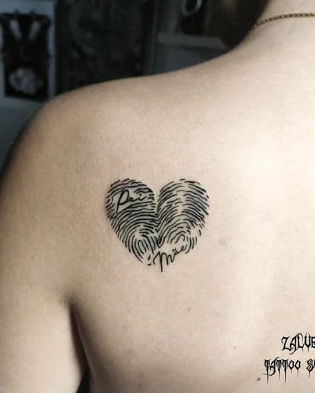 Names Inside Fingerprint Tattoo