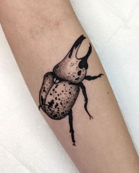 Nature Bug Beetle Tattoo Design