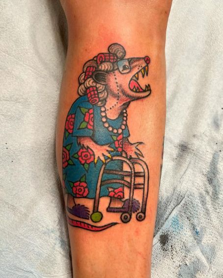 Opossum Gator Tattoo