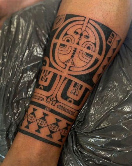 Polynesian Wrist Tattoo Design