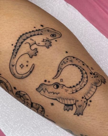 Reptile Trio Gator Tattoo