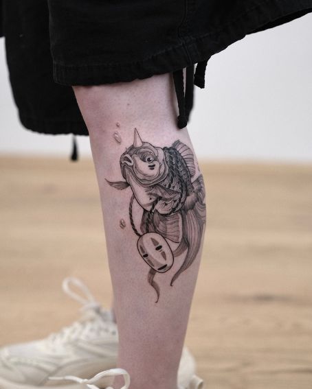 Seaking Goldfish Mashup Tattoo