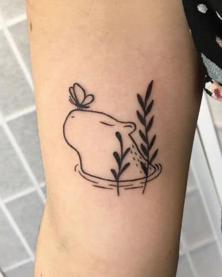 Simple Capybara Tattoo