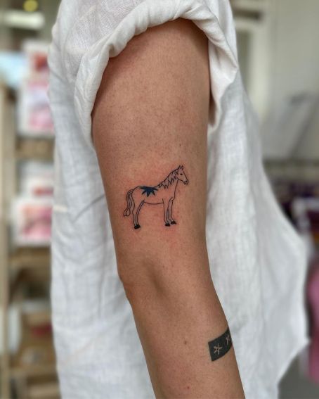 Small Horse Tattoo Design