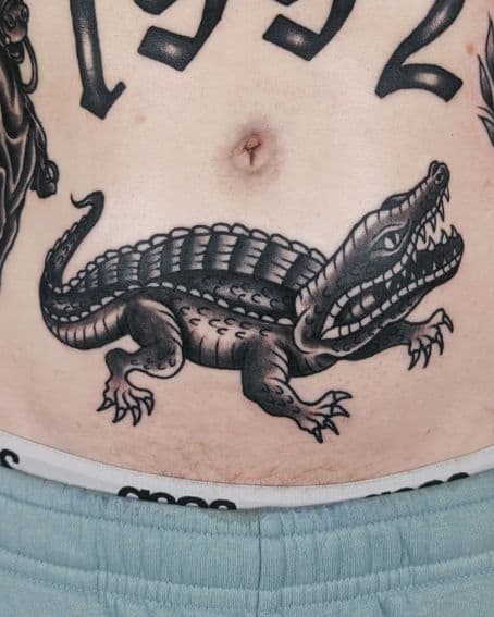 Stomach Crocodile Tattoos